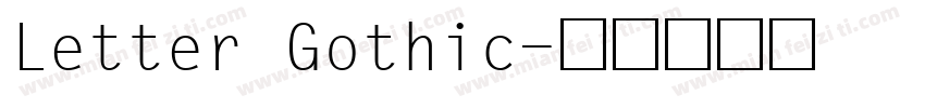 Letter Gothic字体转换